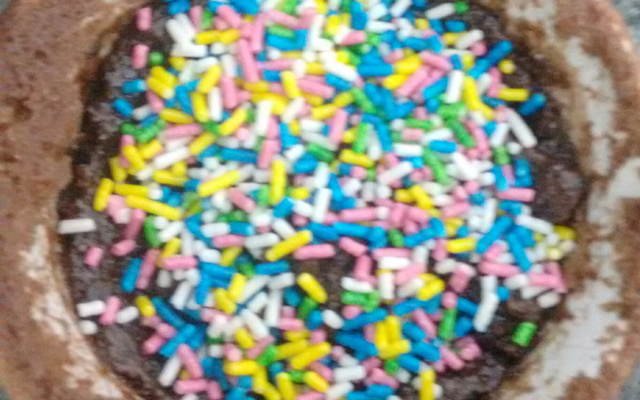 Bolo de chocolate na caneca