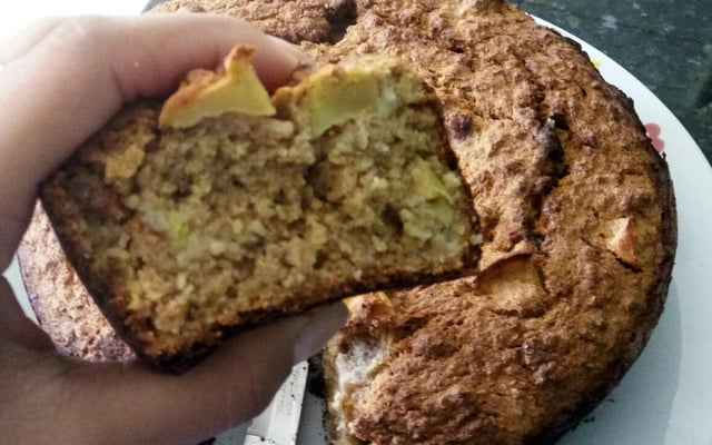 Bolo de banana com aveia sem açúcar