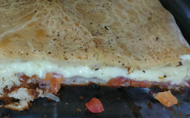 Torta de queijo e presunto