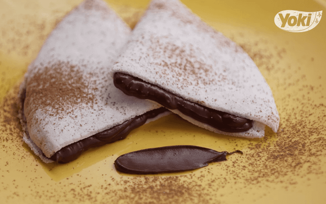 Tapioca com recheio de brigadeiro fit