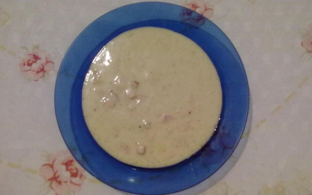 Sopa creme de abobrinha com bacon