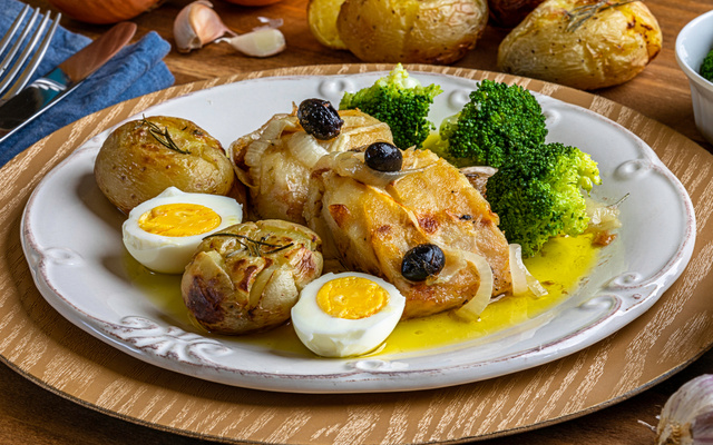 Lombo de bacalhau ao forno