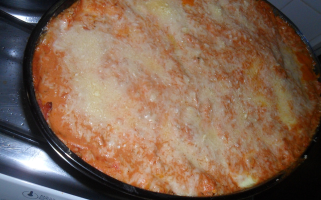 Lasanha com Creme de leite.