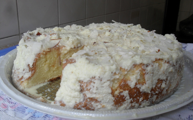 Bolo gelado toalha felpuda