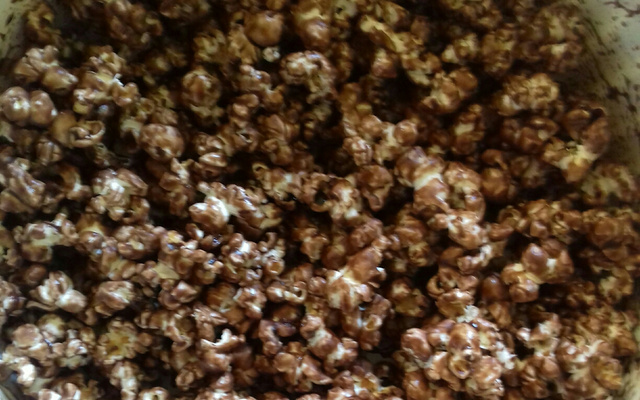 Pipoca doce de chocolate