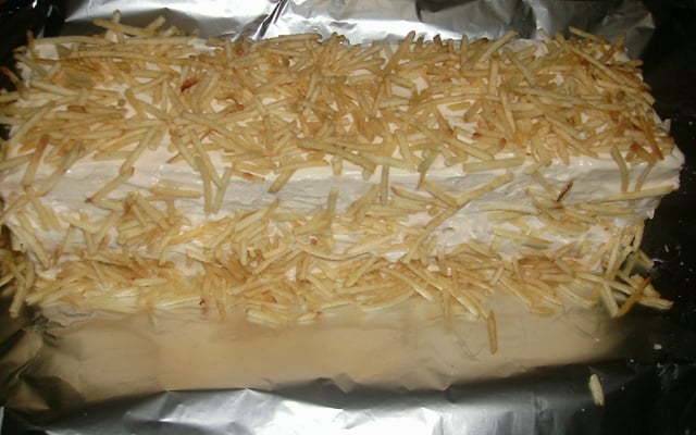 Torta de pão de forma com frango