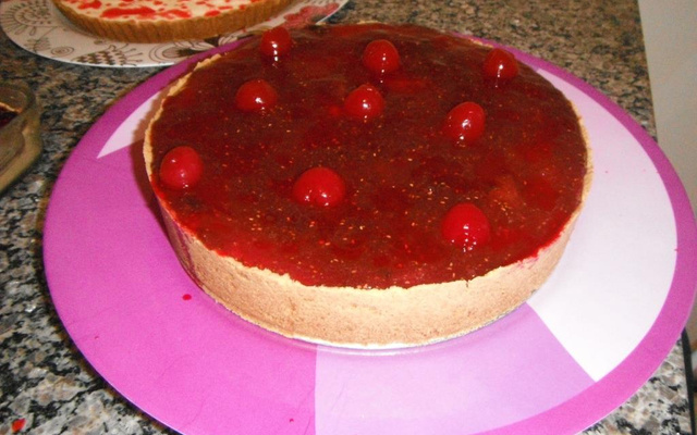 Cheesecake vermelha fácil