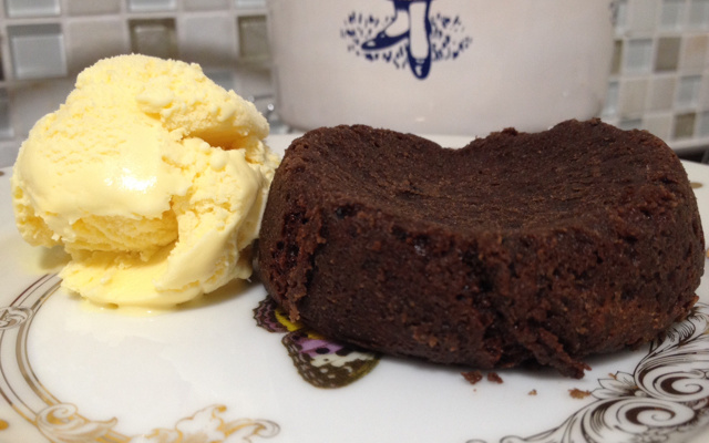 Petit gâteau de creme de avelã perfeito