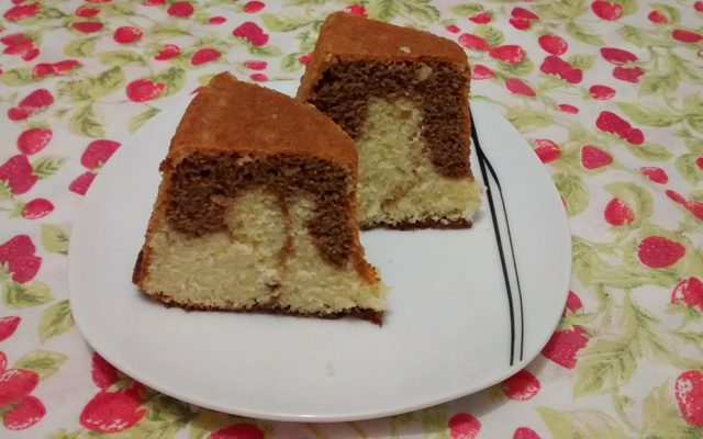 Bolo mármore para lanche
