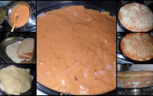Lasanha com Creme de leite.