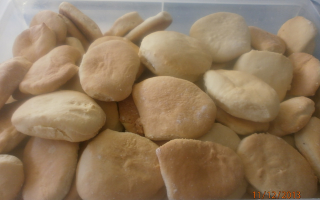 Biscoitos de farinha de trigo assados