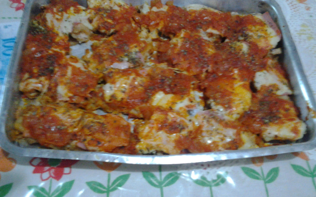 Peito de frango à parmejane sem fritura