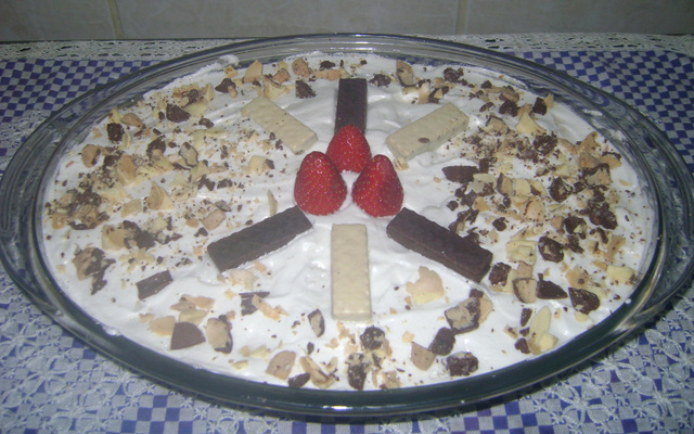 Pavê de Bis com biscoito