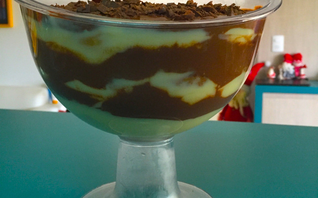 Pavê de baunilha e chocolate