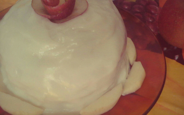 Bolo de maçã na caneca