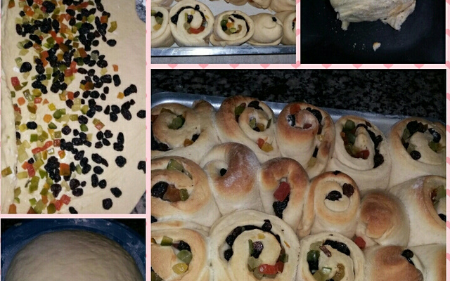 Rosca de frutas cristalizadas com uva passas