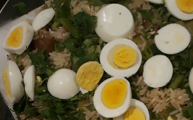 Arroz com costelinha de porco