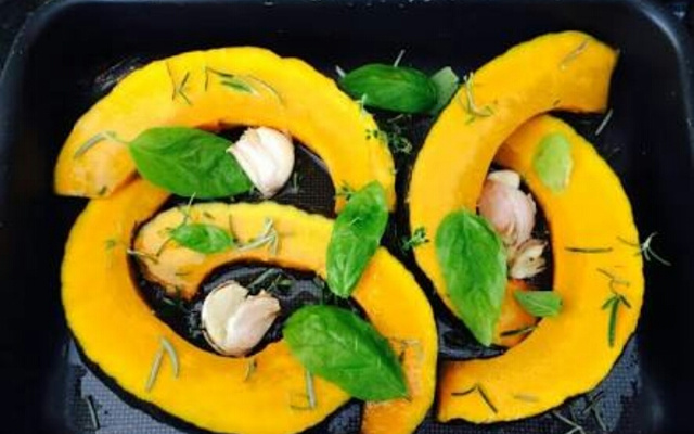 Abóbora japonesa assada