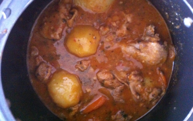 Frango moreninho cozido