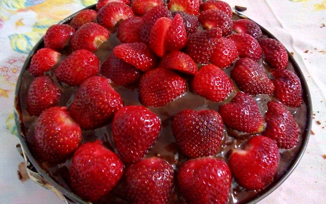 Bolo delícia de morango