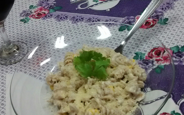 Macarrão ao molho de dois queijos