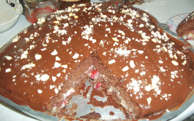 Bolo tentação de morango