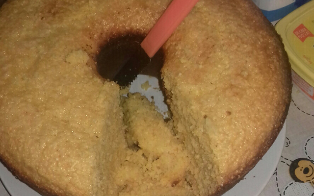 Bolo de flocão de liquidificador