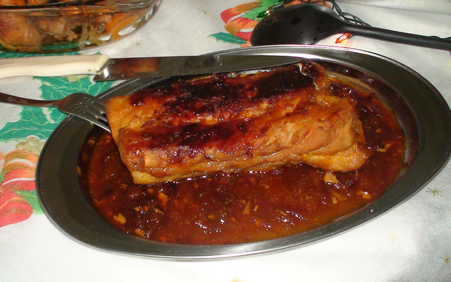 Lombo ao molho de maracujá