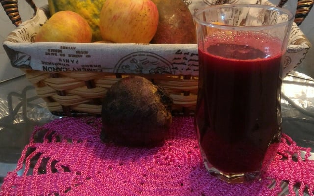 Suco de beterraba e cenoura