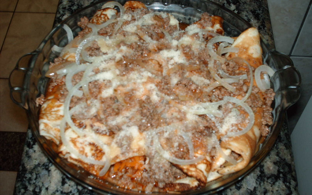 Panqueca de carne moída com cenoura