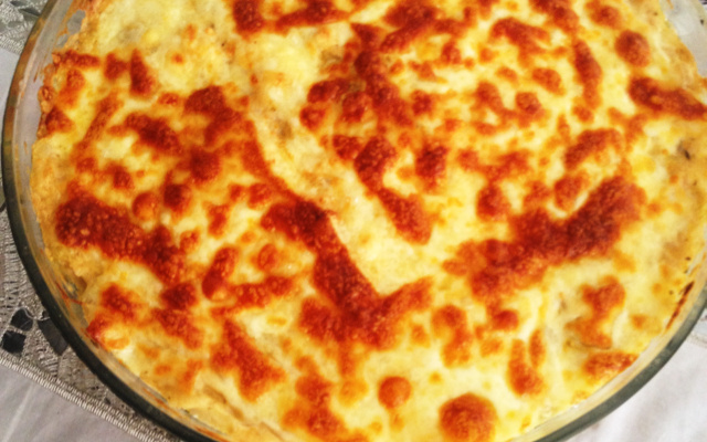 Cebola gratinada