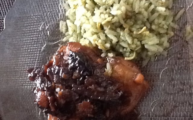 Frango na cerveja preta