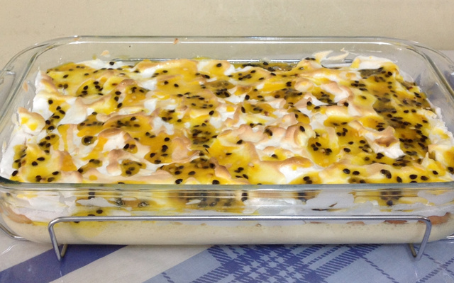 Pavê mousse de maracujá