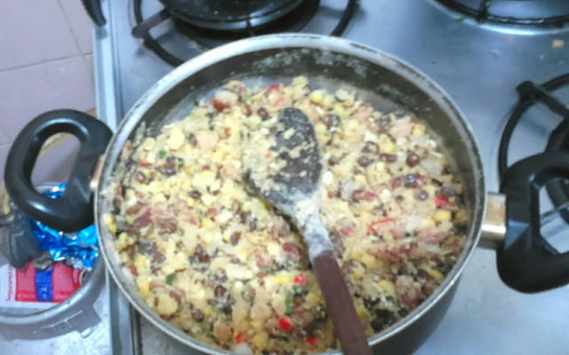 Farofa de feijão andu