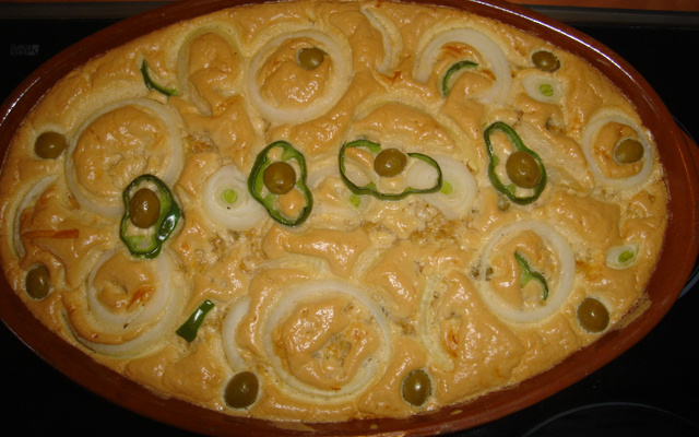 Frigideira de bacalhau com repolho