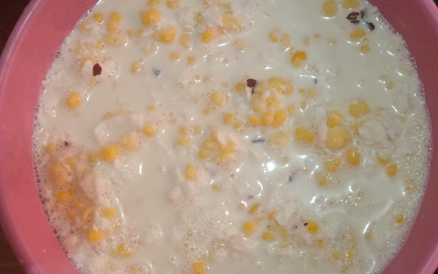 Mungunzá (mingau de milho branco para canjica)