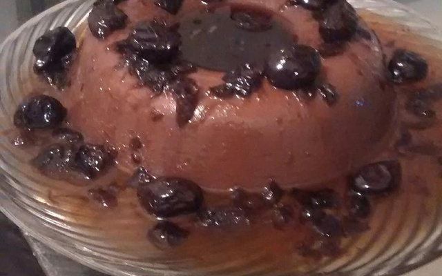 Pudim de chocolate no microondas