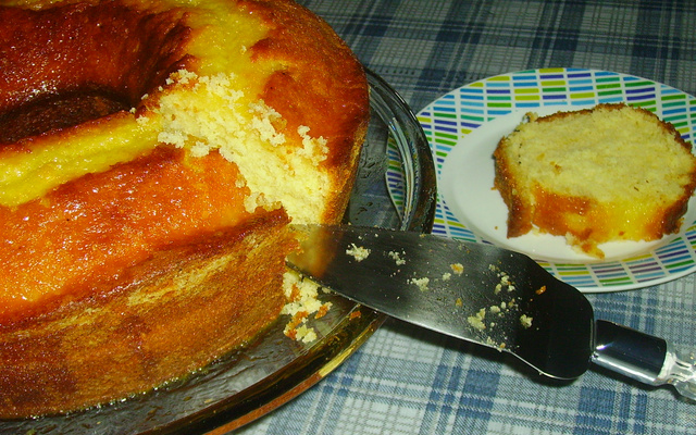 Bolo delícia de laranja