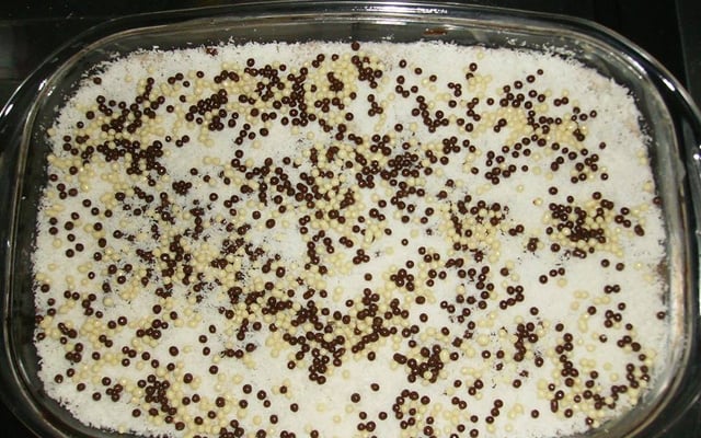 Pavê de brigadeiro com beijinho