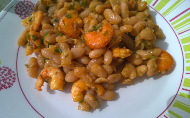 Feijão com camarão
