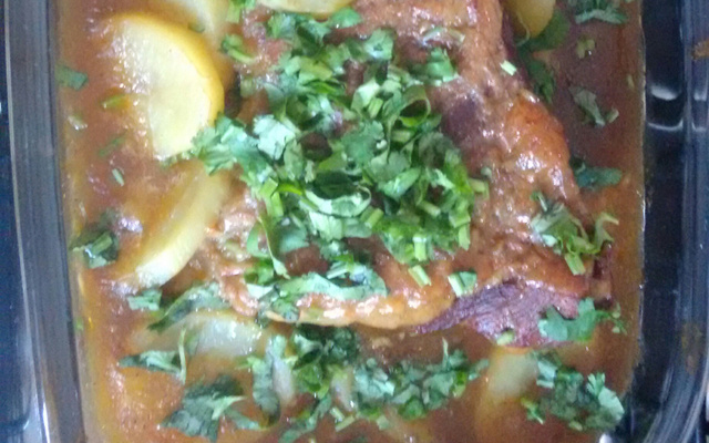 Maminha assada com batatas