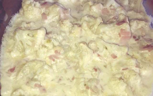 Couve-flor com molho branco