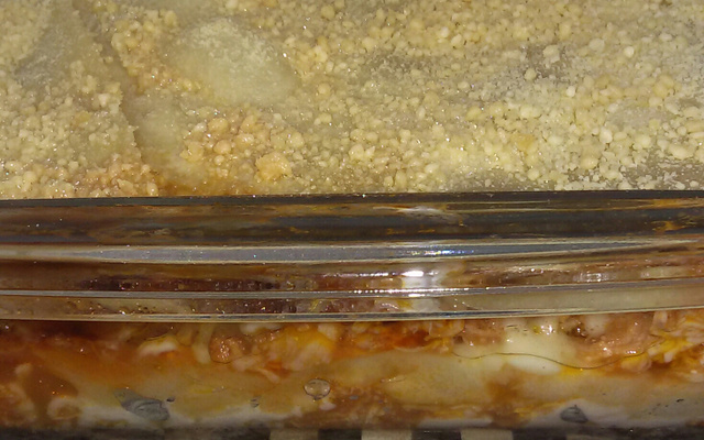 Lasanha de frango de microondas