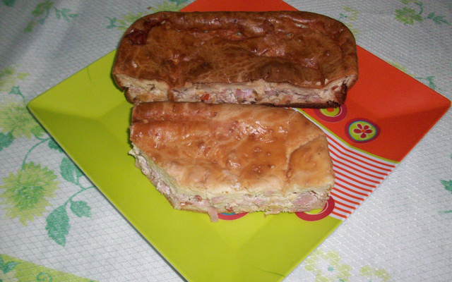 Torta de queijo e presunto