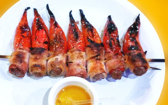 Pimenta recheada com carne de sol