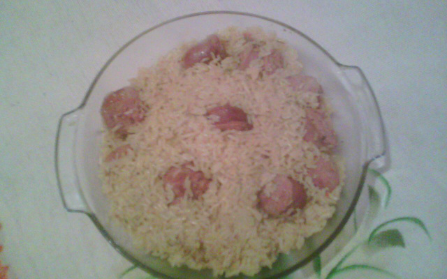 Arroz com linguiça