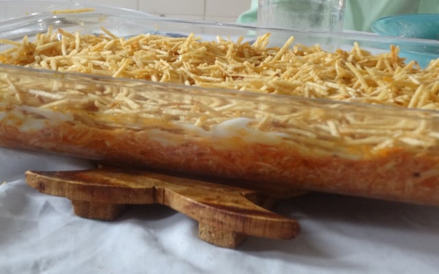 Frango com Catupiri e batata palha da tia Gracia