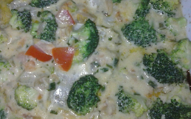 Brócolis com filé de pescada