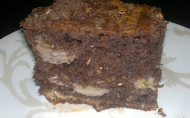 Bolo de chocolate com banana