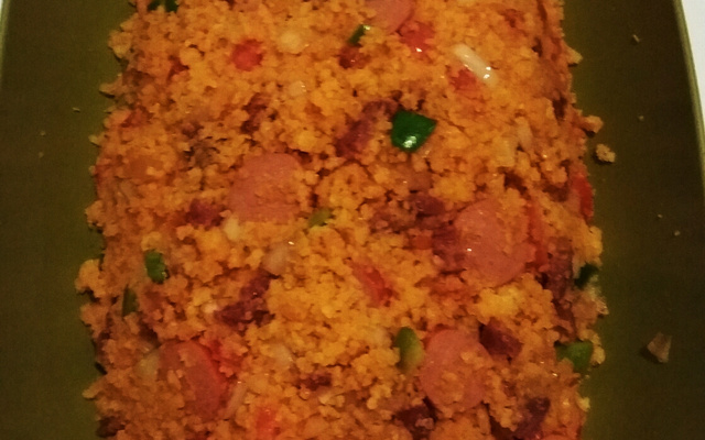 Cuscuz recheado do chef